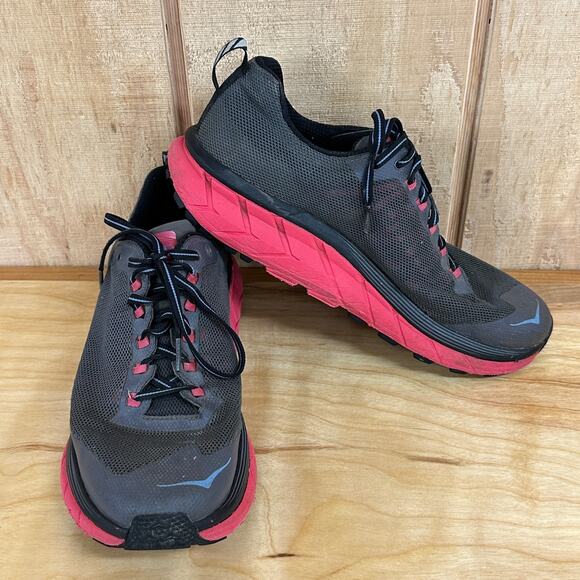 HOKA One One Challenger ATR 4 Women’s Trail Running Shoes Black Azalea Size 9.5 - Picture 1 of 8